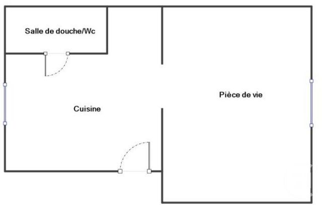 Appartement F1 à vendre - 1 pièce - 23.35 m2 - LE HAVRE - 76 - HAUTE-NORMANDIE - Century 21 Accore